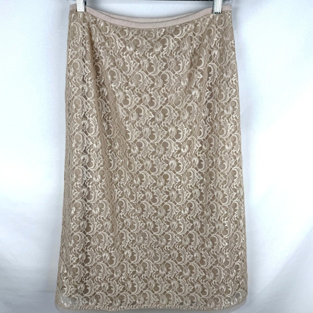 VTG Monsoon Edwardian Victorian‎ Lace Midi Skirt Romantic Heirloom Fairycore S